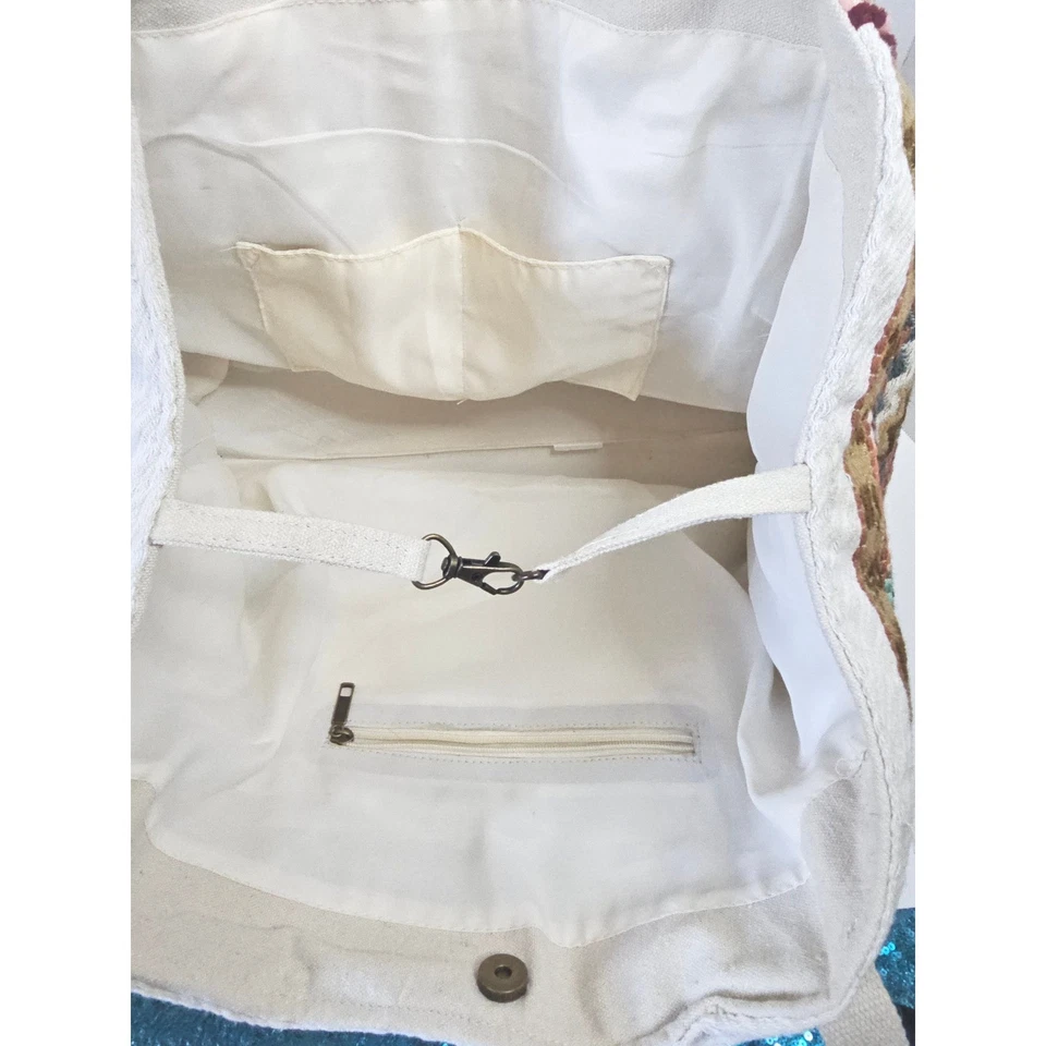 Bolso de Mano Tribal Bohemio Bolso de Hombro Bordado Flecos Borla Foto 4 de 4