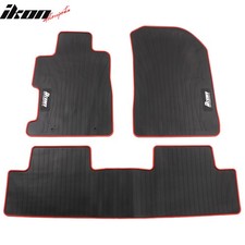 Fits 06-11 Honda Civic Rubber Floor Mats Carpet Black Red Edge W Ikon Logo Fits 06-11 Honda Civic Rubber Floor Mats Carpet Black Red Edge W Ikon Logo
