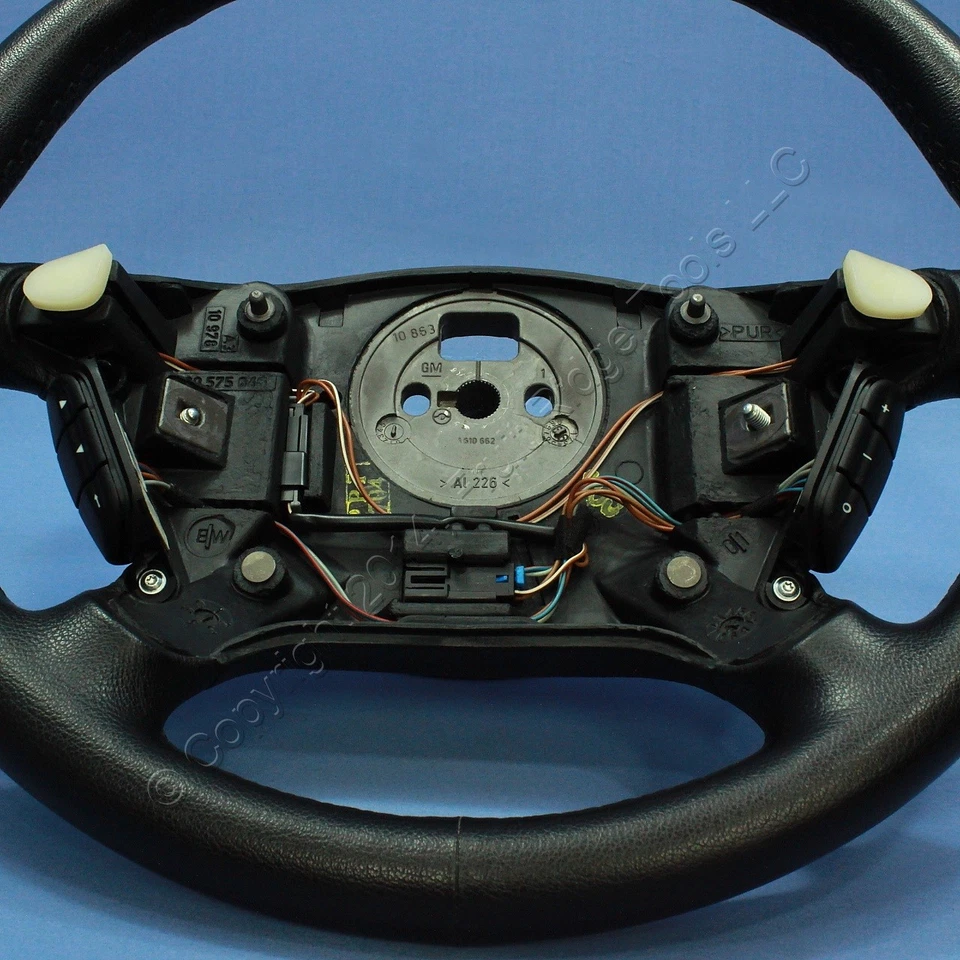 Conjunto de volante de cuero beige GM OEM #90542490 para Cadillac Catera 97-01 Foto 3 de 4