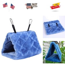 Plush Snuggle Bird Hammock Hanging Snuggle Cave Happy Hut Bird Parrot Hideawa...