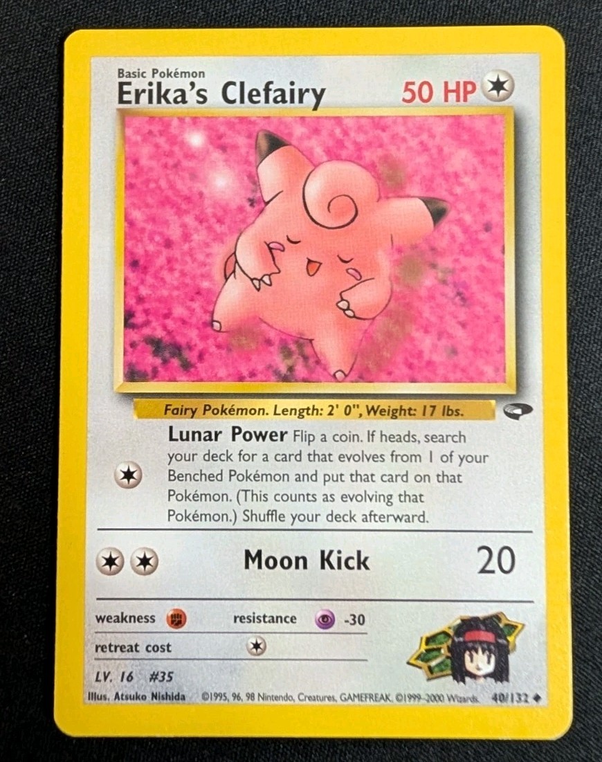Pokemon Card - Erika's Clefairy 40/132 Gym Challenge Uncommon Unlimited MP
