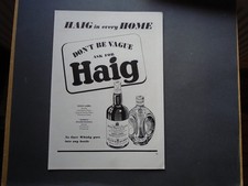 VINTAGE AD: DON'T BE VAGUE ASK FOR HAIG (WHISKY) - GEOGRAPHIC MAG JUNI 1939