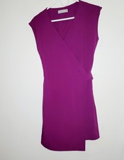 Everlane Dress Japanese GoWeave Short-sleeve Mini Wrap Women's 00 Plum Pockets
