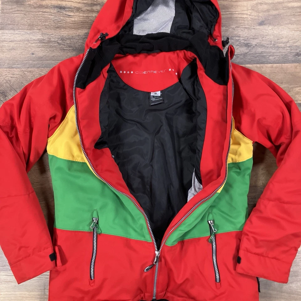 Chaqueta Obermeyer Mujer 8 Rojo Con Capucha Invierno Snow Board Esquí Abrigo Foto 3 de 4