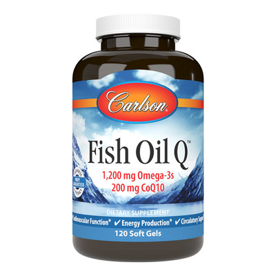 Carlson - Fish Oil Q 1200 Mg Omega-3S 200 Mg Coq10 Function Energy Production