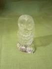 Vintage Waterford Crystal 4-1/4” Barn Owl Paperweight Figurine