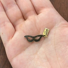 Vintage JMF 925 Sterling Silver "New Orleans" Masquerade Mask Pendant Charm