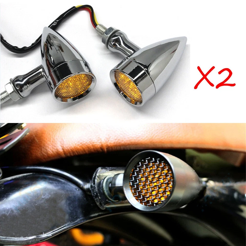 Bullet Motorcycle Amber LED Turn Signal Tail Light For Harley Sportster 1200 883 Foto 2 de 4