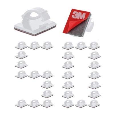 50 Pcs Self Adhesive Cable Clips Cord Organizer Wire Holder Clamp for Desk
