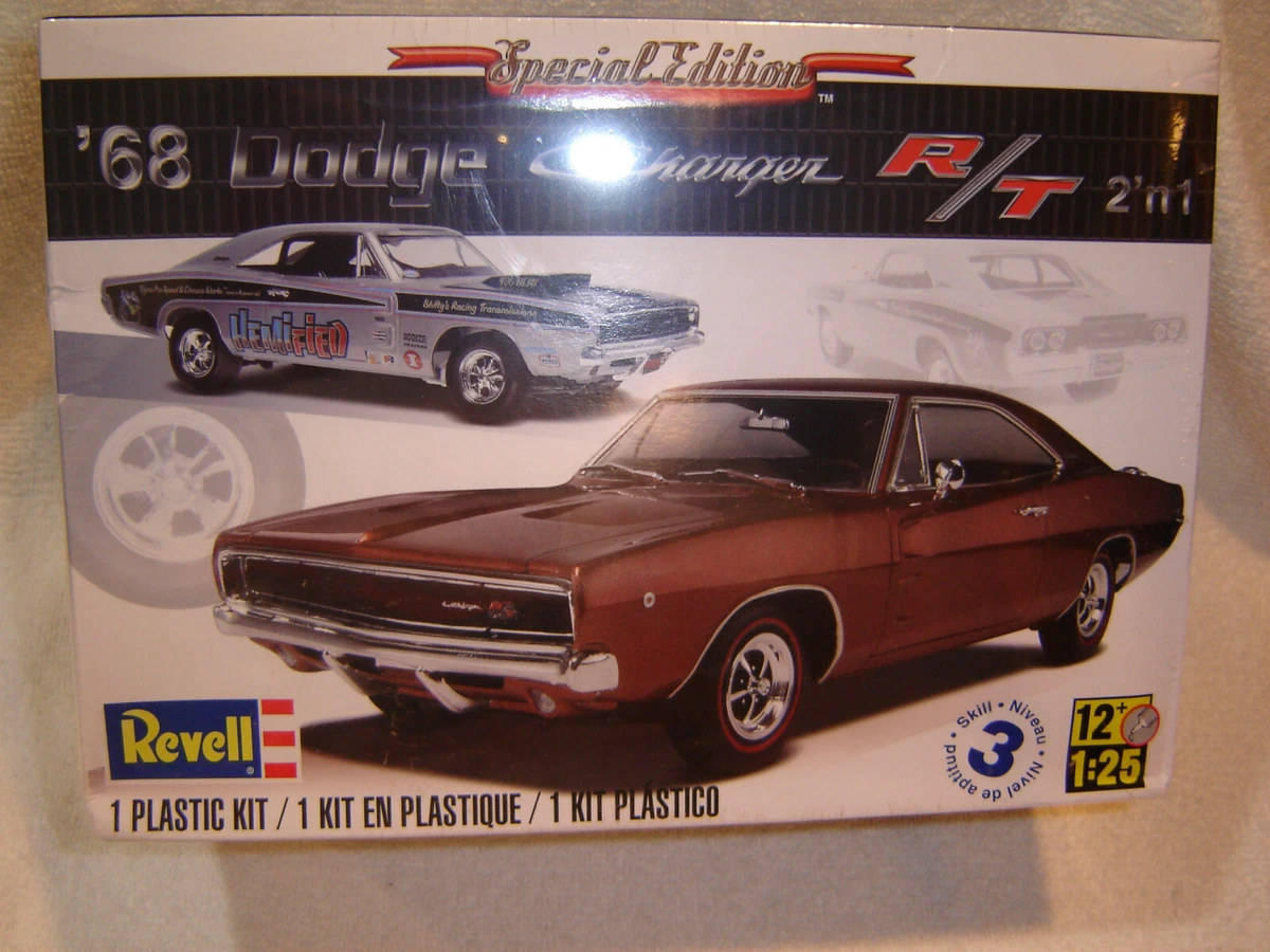 REVELL 68 DODGE CHARGER DRAGSTER OR STOCK 2 in 1 Model Kit 1 25 SEALED