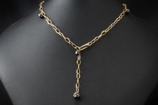 Pomellato Collier Capri Ceramica 90 cm Kette Schwarz Saphir Gelbgold 75 Schmuck