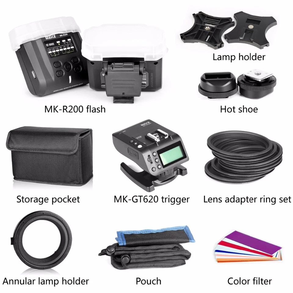 Meike MK-MT24 MK-MT24C Macro Twin Flash Kit Dual Flash Speedlite For Canon DSLR - Image 2 of 4