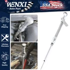 Stainless Braided Oil Pan Dipstick Passenger Side For SBC Chevy 305 350 400 5.7