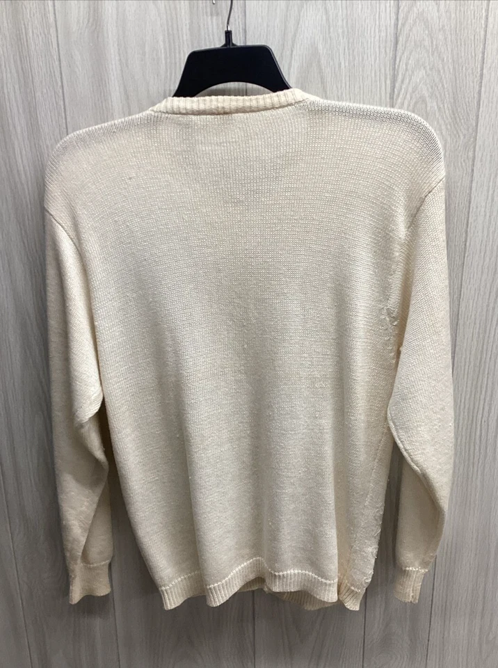 JACLYN SMITH Women's (Size M) Long Sleeve Button Down Cardigan Sweater *Stained* - Image 2 of 4