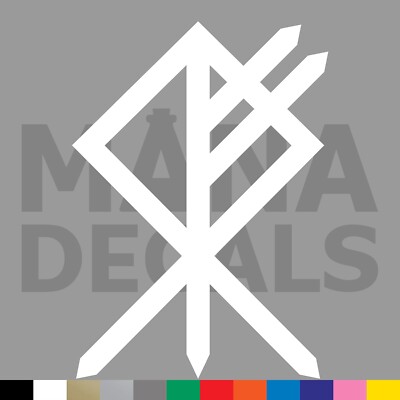 Wolf Rune Vinyl Die Cut Decal Sticker -  Norse Viking Binding