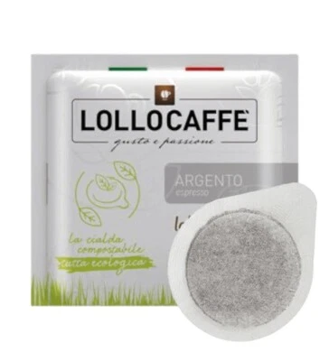 LOLLO CAFFE 150 CIALDE 44 MM LOLLO CAFFè caffe ESPRESSO ARGENTO CIALDA FILTRO CARTA ESE 44mm