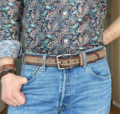 #ad #ad Men#x27;s Belt Full Grain Leather Strap With Removable Buckle Western Belt 1.5quot; Wide $19.99