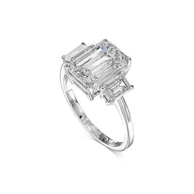 Diamond Engagement Ring VVS1 D 2.60 Ct Lab-created 14k White Gold IGI Eye Clean