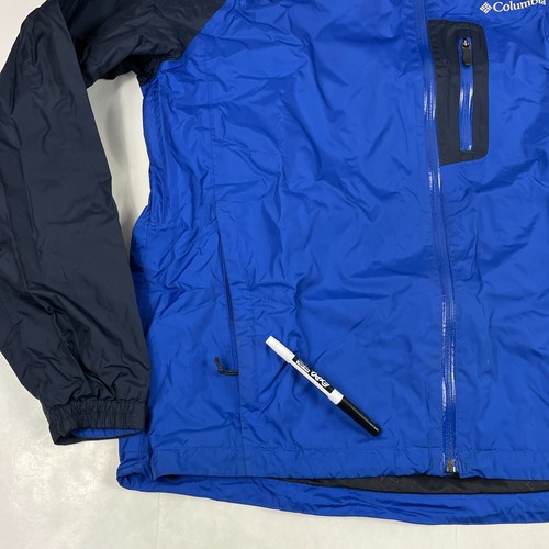 Columbia Jacket Men Extra Large Blue Omni-Tech Full Zip Waterproof Hiking Skiing - Picture 6 of 16