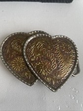 Double Gold Heart USA Made Women Buckle