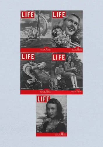 Life Magazine Lot of 5 Full Month of July 1946 1, 8, 15, 22, 29