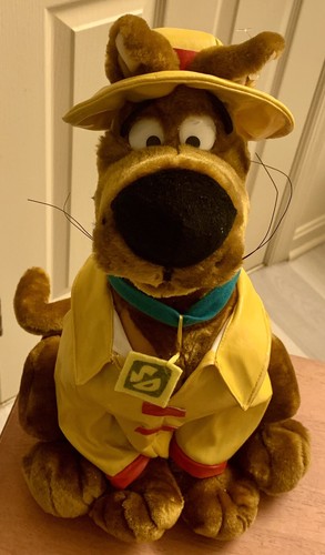 Scooby Doo Plush w Rain Coat | Rare 1998 Stuffed Animal | Cartoon Network