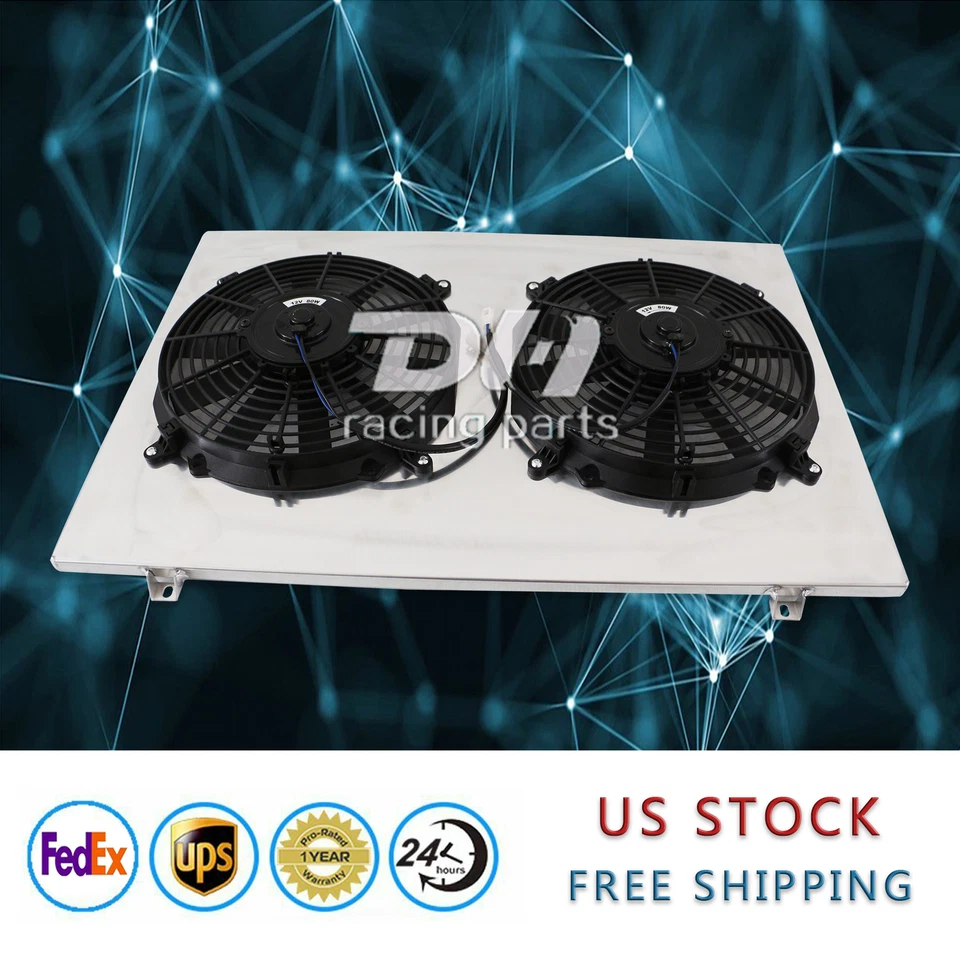 Radiador de 4 filas + ventilador de cubierta para Chevy Suburban/Blazer GMC 1973-1987 5,7 L V8 #716 Foto 3 de 4