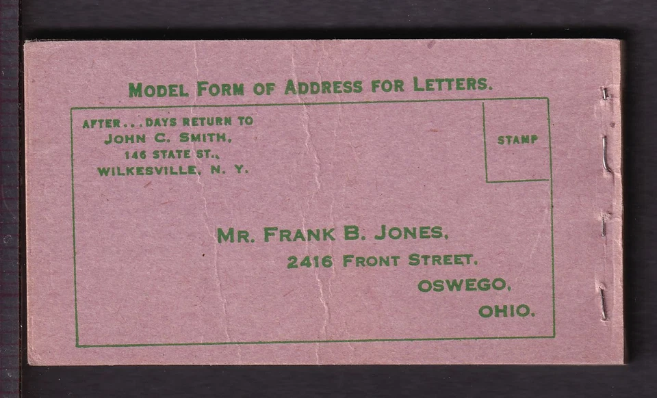 1914 Washington 1c booklet BK42 (16 panes 424d) mint complete CV $140 (T3 - Image 2 of 2