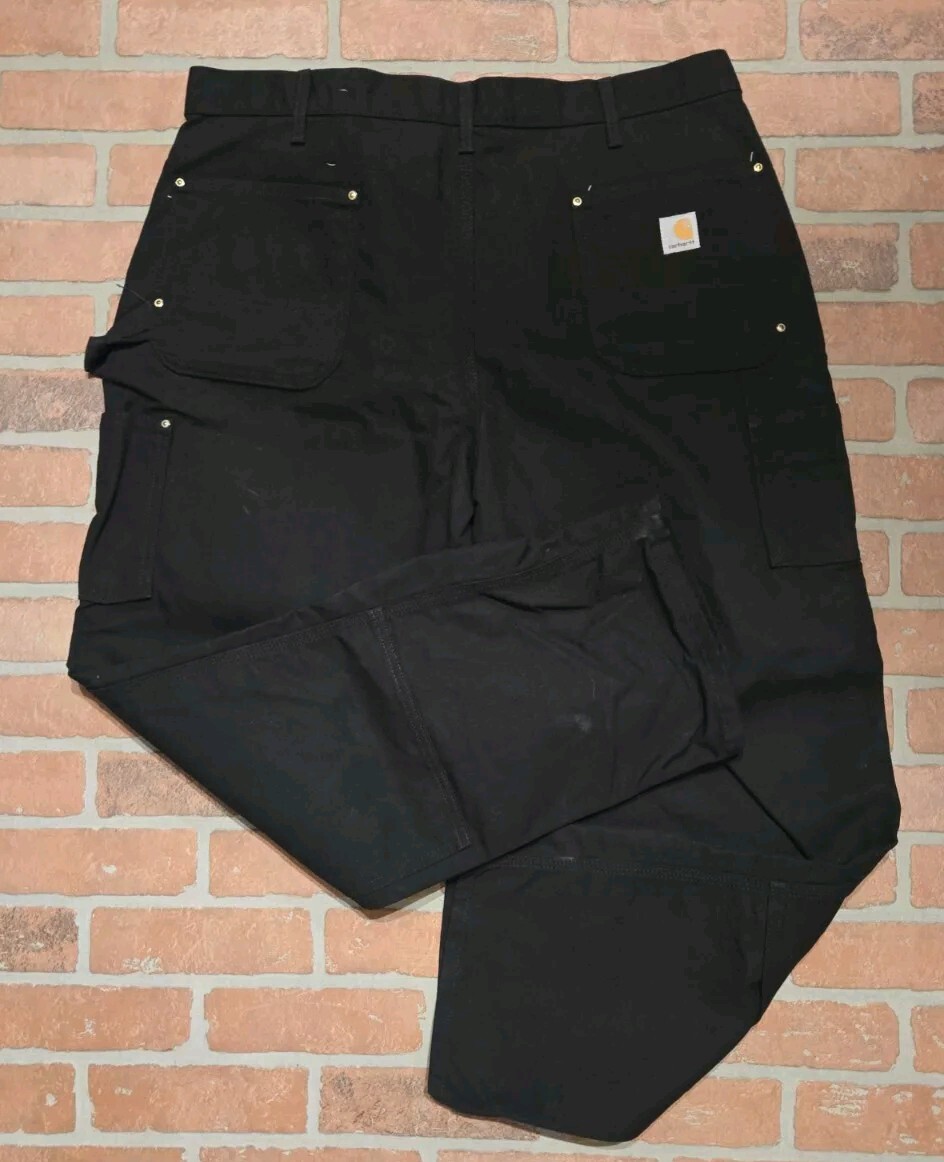 Vintage Black Carhartt B01 Double Knee Riveted Carpenter