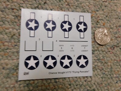 Sword decals 1/48 or 1/72 Chance Vought V173 Flying Pancake  H129