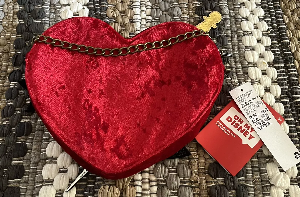 Oh My Disney Fairest Of Them All Velvet Heart Purse Bag Snow White New