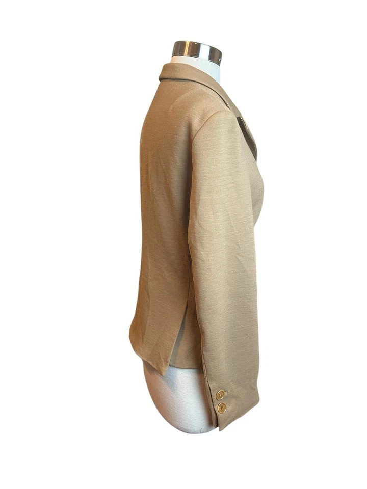 Blazer vintage para mujer Bally talla 38 marrón tostado tejido chaqueta de lana Foto 3 de 4