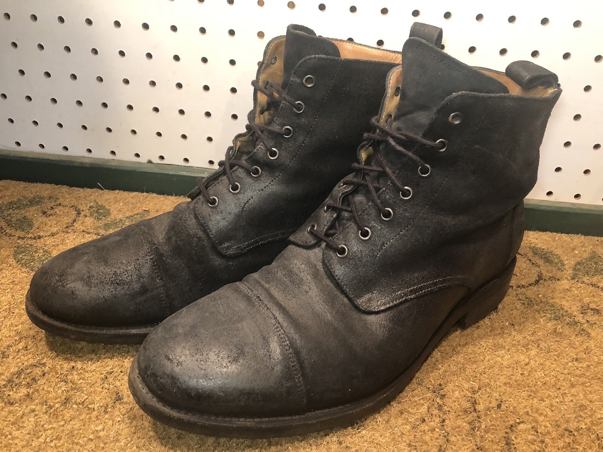 Taft Black Leather and Suede Boots Taft Boots Black Commander Suede Boots Men main image 2