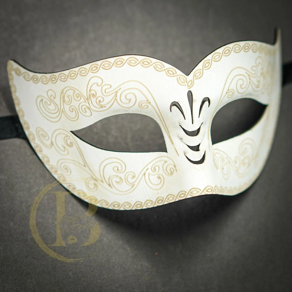 Mens Leather Masquerade Mask for Masquerade Ball Wedding Mardi Gras Halloween Pa - Image 2 of 4