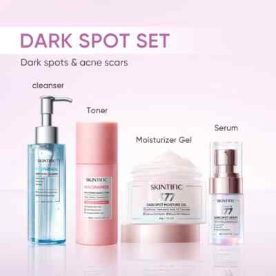 SKINTIFIC Glow Expert Set - 4PCS | Dark Spot Set(Cleanser,Toner