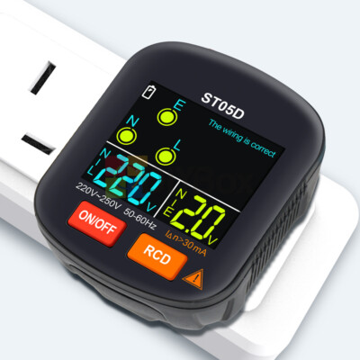 Digital Socket Tester Outlet Tester Ground Zero Line 30mA Smart