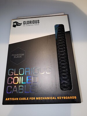 Glorious - Gaming Premium Coiled Keyboard Cable PHANTOM BLACK USB A to C