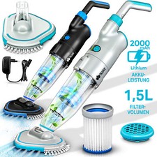 tillvex Poolsauger Handsauger Bodensauger Reinigungsset Akku Poolreiniger Vakuum