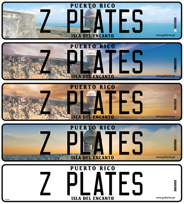 #ad Puerto Rico Premium Euro Style Custom License Plate with Barcode $59.99