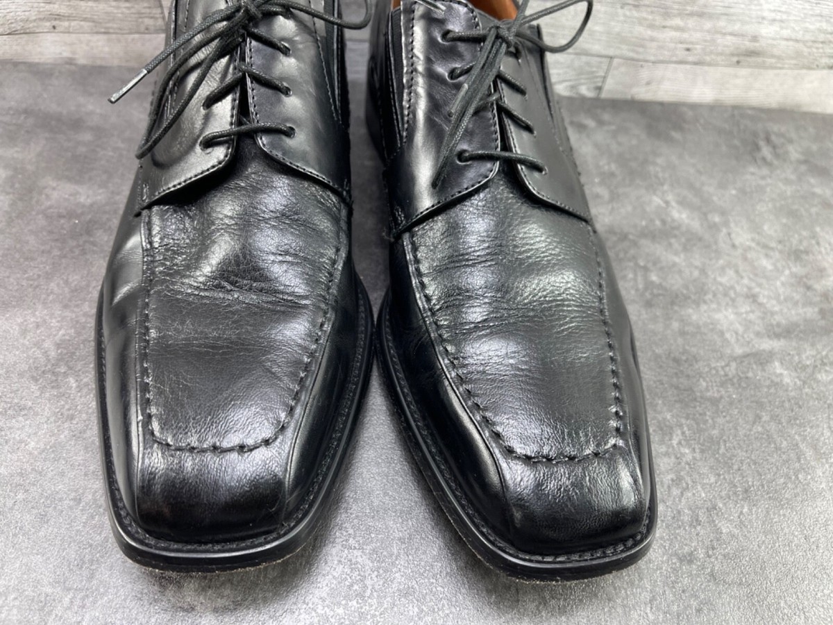 Brass Boot Oxford Men 10M Walking Glove Shoes Black Leather  display picture 3