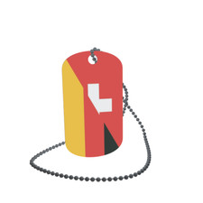 Dog Tag Flag Bunting Switzerland Germany Dog Tag Aluminium 30 x 50mm