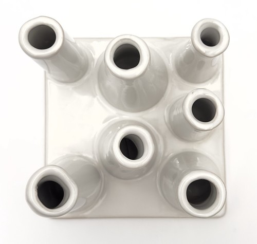 Torre Tagus Tube Vase Multi 7 Tube White Ceramic Rectangle White Torre & Tagus - Picture 9 of 14