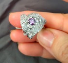Hypoallergenic White Gold Plated Stainless Steel Fashion Ring Cubic Zirconia 7 — photo 7