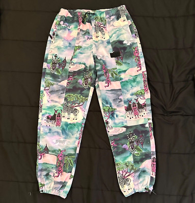 GRMY Track Pants Joggers L Yanga All Over Print Unisex Large Fully Lined Grimey