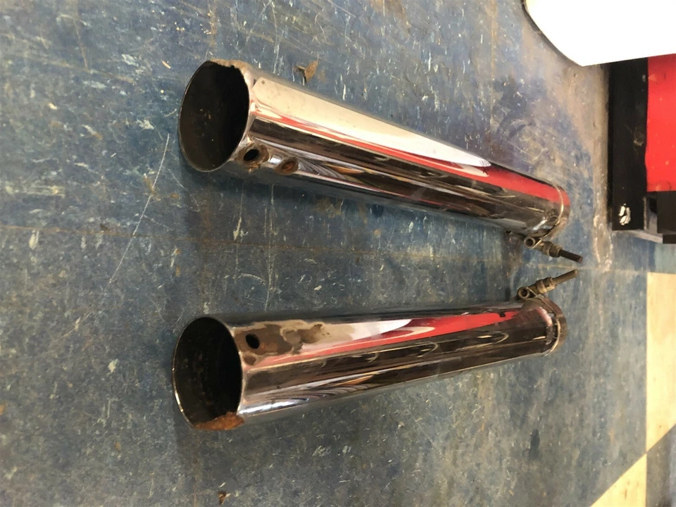 Tubos retos cromados Suzuki Hayabusa GSX1300 GSX 1300 99-01 02 03 04 05 06 07 - Imagem 4 de 4