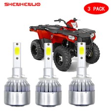 FANLESS VERY BRIGHT 22500LM POLARIS SPORTSMAN HEADLIGHT LED LIGHT BULBS 3 PACK