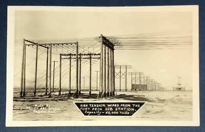 RPPC Fort Peck Dam High Tension Electrical Wires Substation Montana