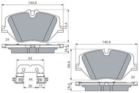 Bremsbelagsatz FÜR BMW X1 (U11), BMW X2 (U10), BMW 1 (F70) - Bosch 0 986 460 279