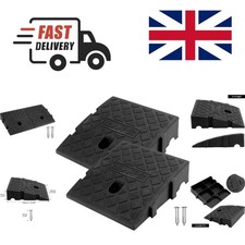 Compact Plastic Curb Ramps - Set of 2 for Easy Access with 150 Kg Load Capacity