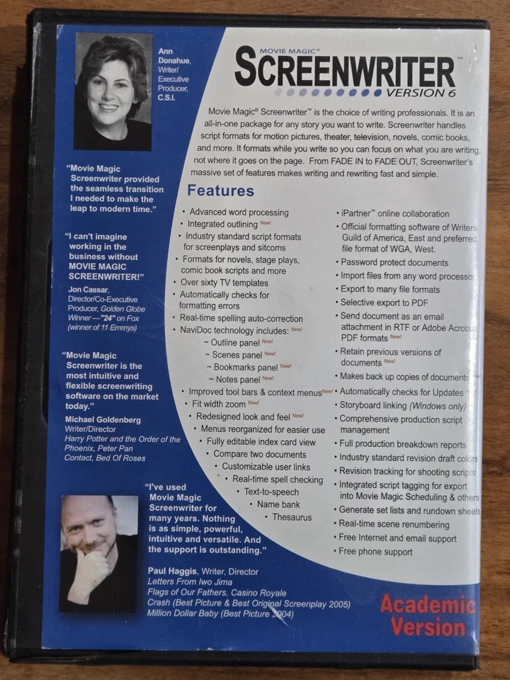 Movie Magic Screenwriter - Screenwriter Software Version 6 Academic Version  - Image 2 of 4